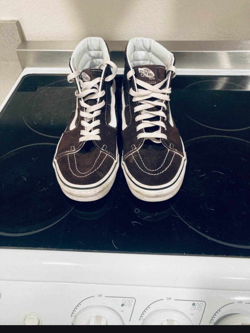 Men's Black High-Top Skate Sneakers with White Stripe